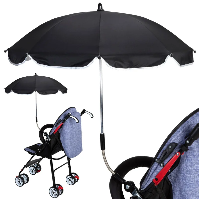 

Stroller Accessories UV Protection Rainproof Baby Infant Stroller Cover Umbrella Can Be Bent Freely Does Not Rust U