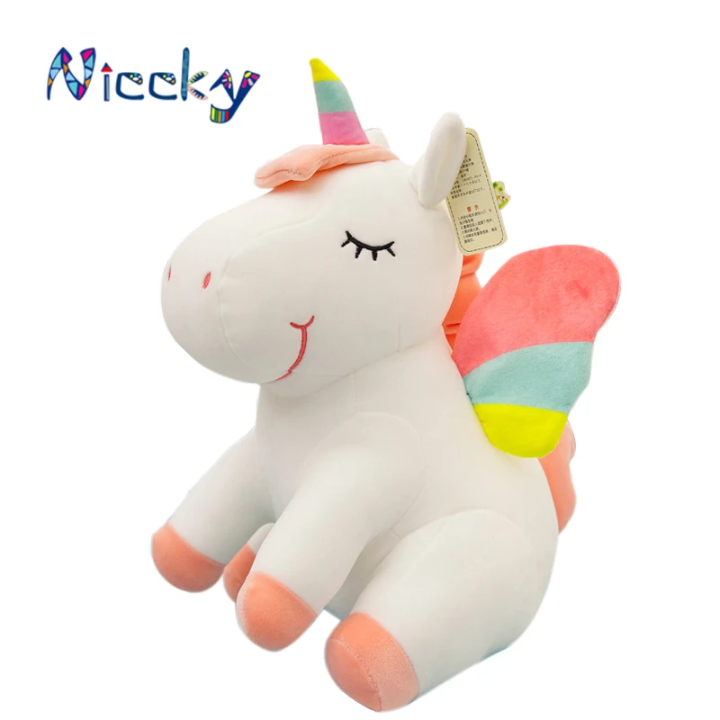 Niccky Unicorn Plush Toys Soft Doll Unicorns Stuffed Animal Unicorn Cuddle Appease Sleeping Pillow Christmas Gift for Children