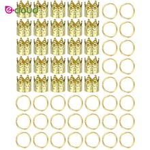 100 шт золотистый, серебристый, металлический алюминиевый волос кольцо бусины-трубки дреды замок дреды манжеты клип африканские волосы косы ювелирные аксессуары