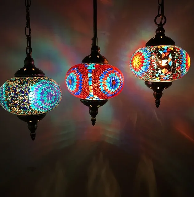 Moroccan Glass Pendant Light turkish moroccan pendant light handmade mosaic stained glass corridor stairwell cafe restaurant hanging light lamp