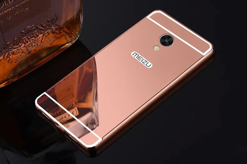 Роскошный зеркальный алюминий чехол для Meizu MX3 MX4 металлический бампер чехол для Meizu Meilan Note 6 защитный чехол для Meizu M6 Note чехол - Цвет: Pink