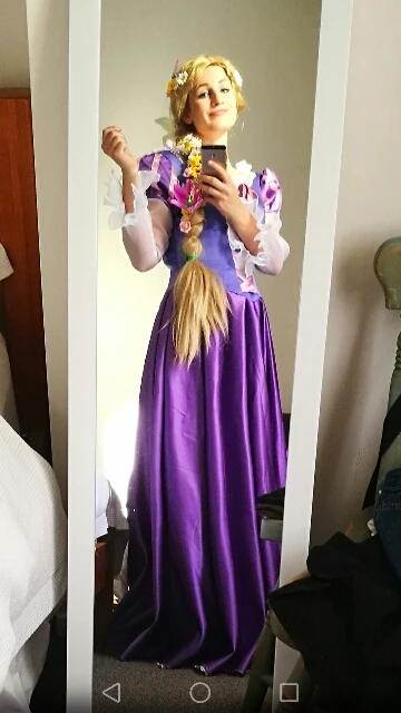 The Princess Rapunzel Fancy Dress Adult Costumes for HalloweenCarnival Party Tangled Cosplay Costumes for Women Custom Any Size (7)