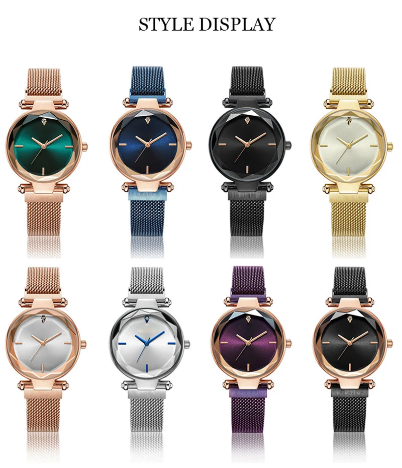 И Прямая поставка, женские часы, роскошные женские кварцевые наручные часы, женские креативные часы с магнитным браслетом из розового золота