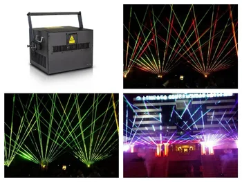 

Flightcase+ Big power Multi color RGB Laser Projector 15W Stage Lights 40k X/Y flips power knobs stage light disco event ILDA
