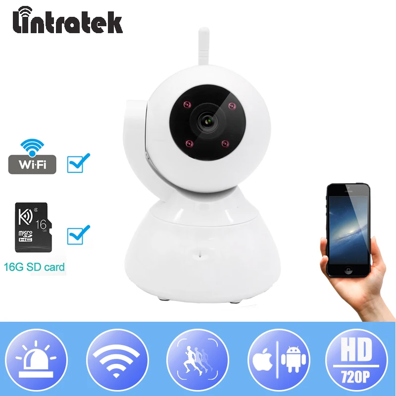 Lintratek IP Wifi Camera Video Surveillance Camera HD 720P Mini CCTV Baby Monitor Home Security Wireless Camera Ipcam lintratek video surveillance camera 960p wifi onvif mini ip camera home security wifi cctv camera wireless baby monitor ipcamera