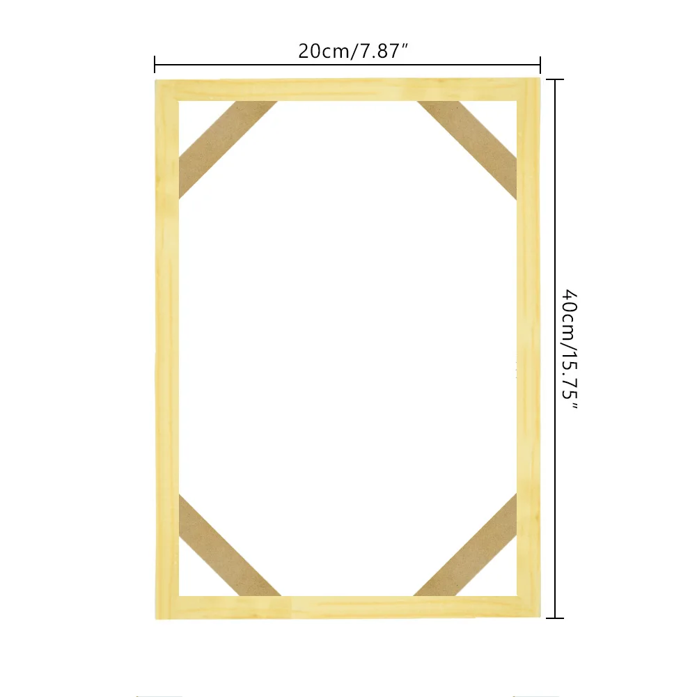 DIY деревянная рамка для холст рисунок, напечатанная картина на стену фото растягивающиеся полосы естественная внутренняя рамка без картины много размеров - Цвет: 20x40cm
