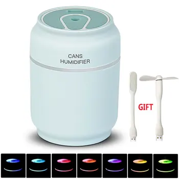 

200ML Ultrasonic Humidifier with Free LED Night Light USB Fan Aroma Essential Oil Diffuser Air Humidifier Fogger for Home Car