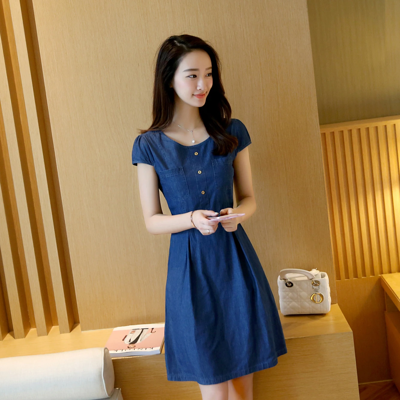 Женское летнее джинсовое платье с коротким рукавом|denim dresses women|denim dressjeans dress |