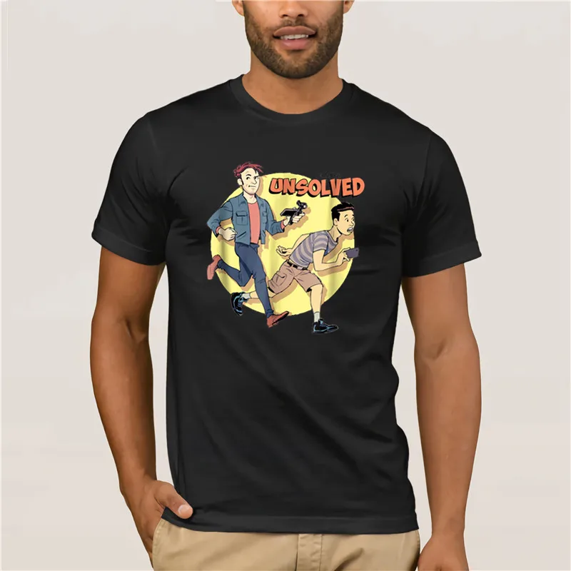 

fashion T shirt men brand BuzzFeed Unsolved Saturday Morning Summer Fit Slim Men 100% Cotton Men's Sportswear T shirts