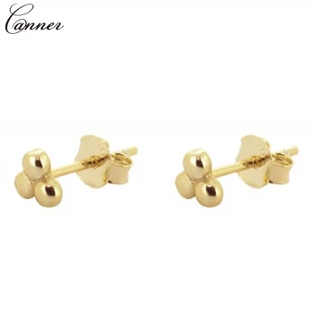 

CANNER Gold Color Mini Stud Earrings for Women Girls Delicate Flower Earrings 2019 925 Sterling Silver Earring Jewelry Gifts Q40