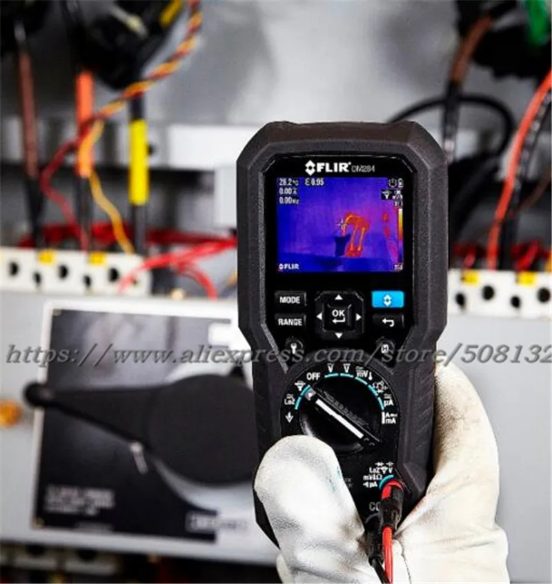 FLIR DM284 1000v AC/DC Цифровой мультиметр, измеряющий истинные квадратичные значения инфракрасный Термальность Камера с Термальность Imager