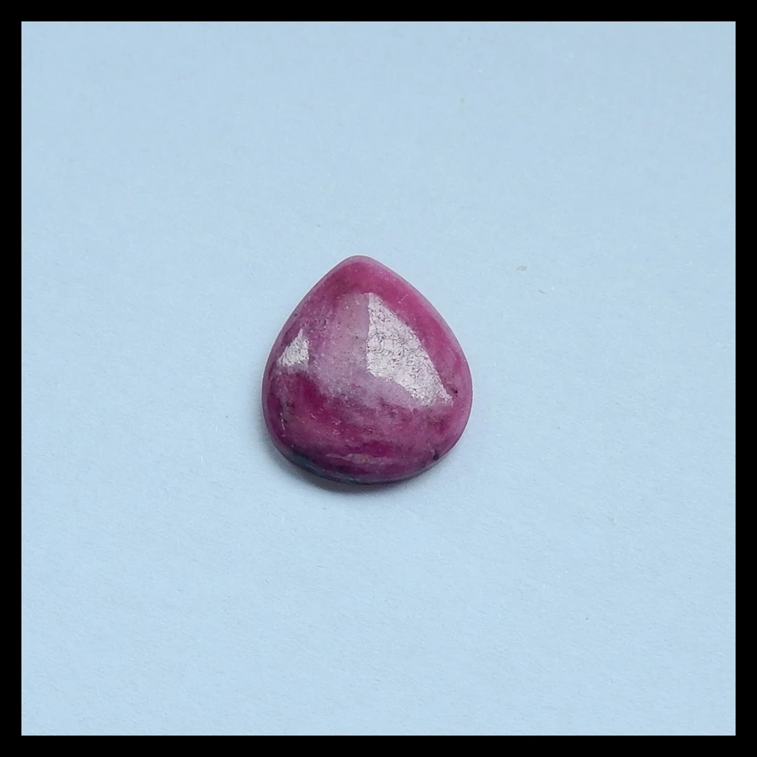 

Sale 1Pcs Natural Stone Ruby Handmade Water Drop Cabochon 16x14x3mm 1.7g