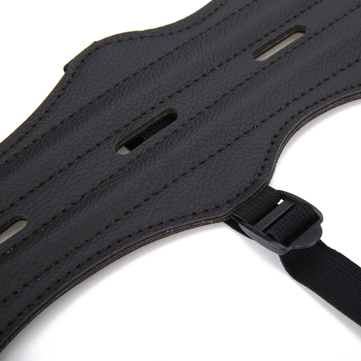 Mayitr Leather Shooting Archery Arm Guard Bow Protective Gear 3 Straps Green Camouflage Black