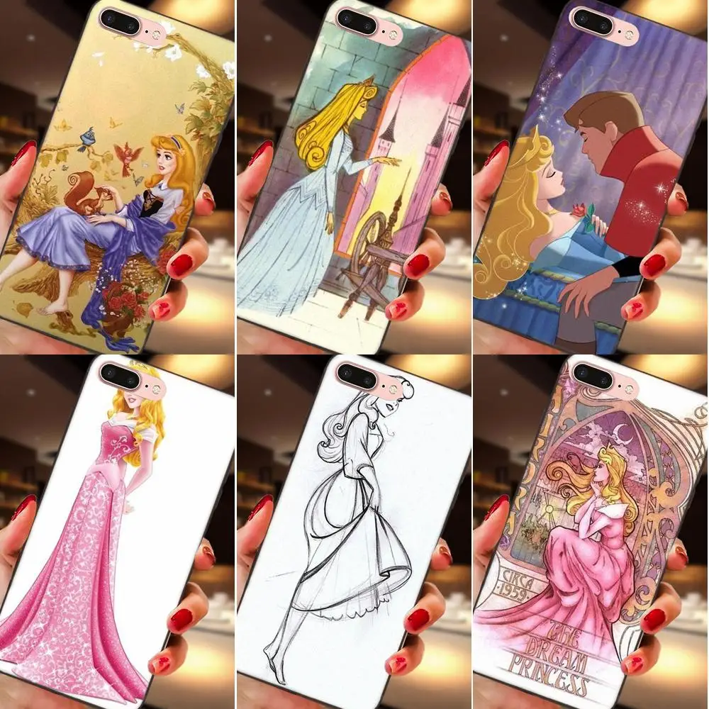 

For Xiaomi Redmi Note 2 3 4 4A 4X 5 5A 6 6A Plus Pro S2 Y2 Soft TPU Print Phone Cover Case Aurora The Sleeping Beauty Princess