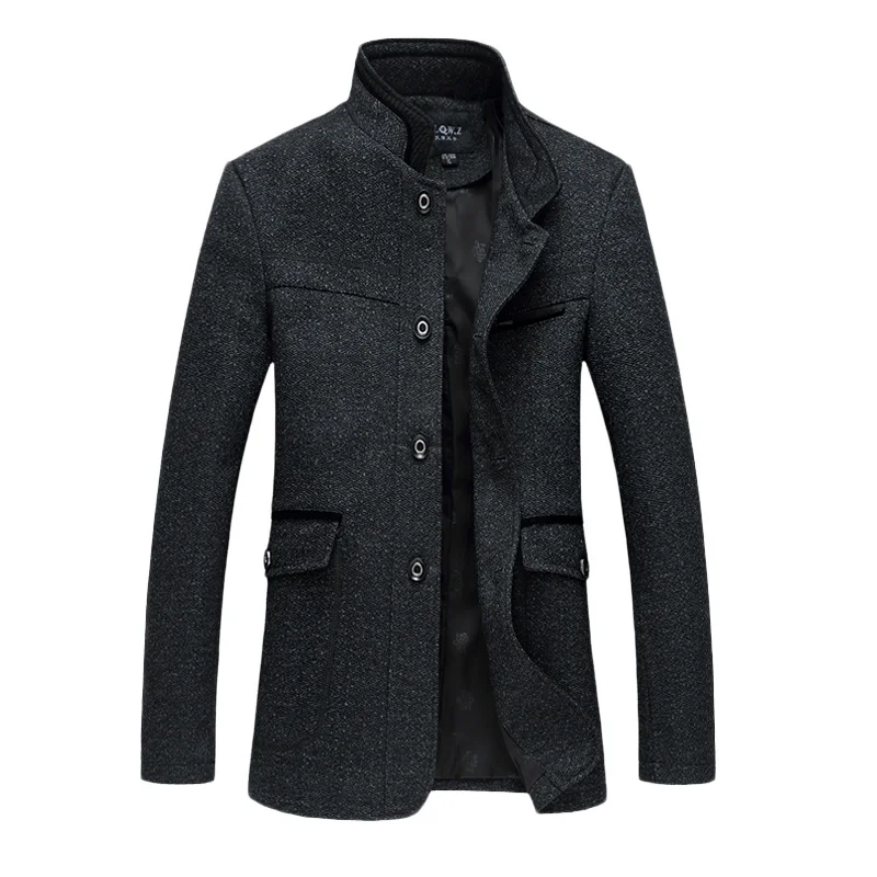 Wool Blend Overcoat Men Winter Jackets High Quality Warm Trench Coats