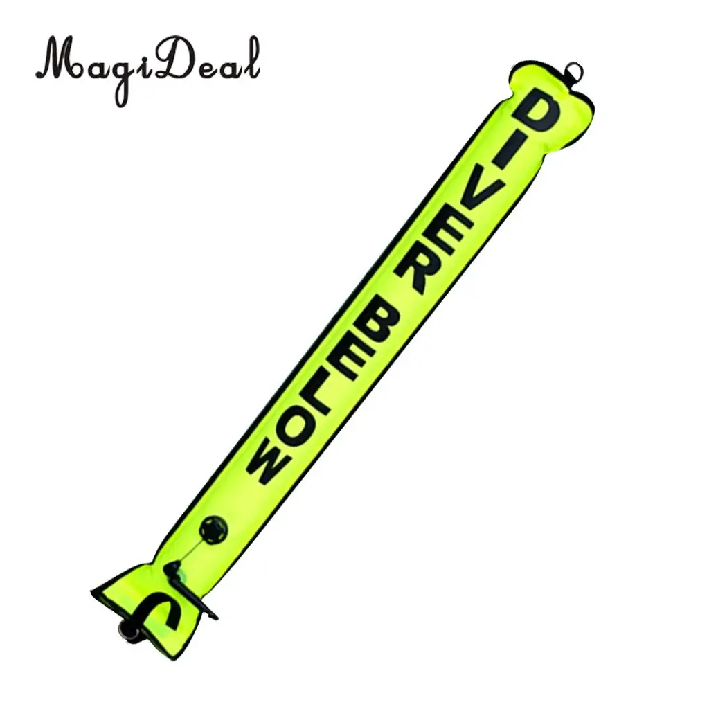 MagiDeal Professional High Visibility Scuba Diving Inflatable Safety Sausage Signal Surface Marker Buoy (SMB) Tube
