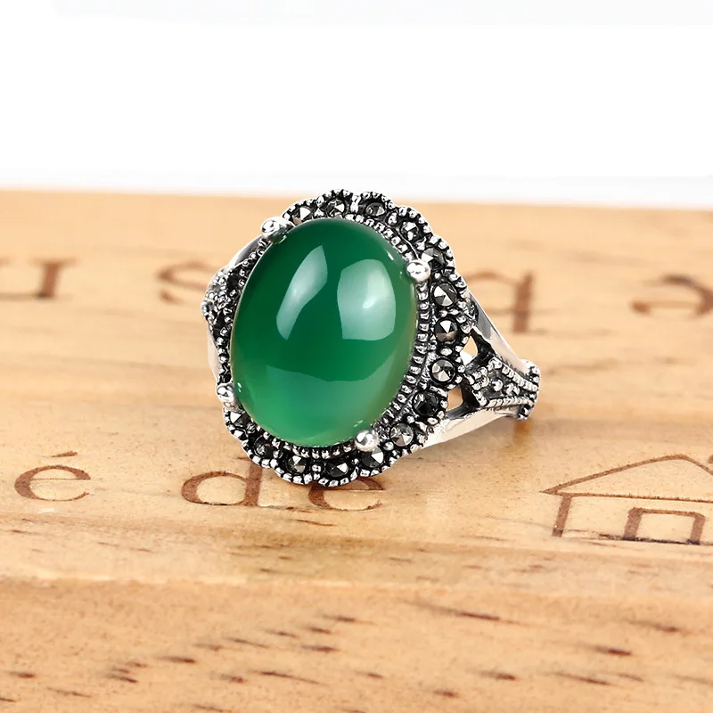 Женское серебряное кольцо с марказитом кольца из 100% чистого серебра 925 пробы