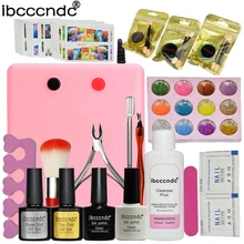 Набор для дизайна ногтей 36 Вт УФ лампа черный белый гель лак Инструменты для ногтей Отмачивание гелевая основа лак для маникюра Набор инструментов и набор