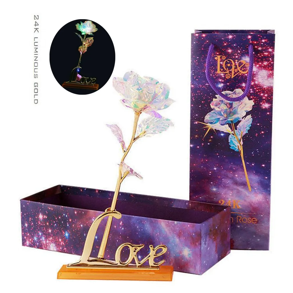 

Galaxy Rose With Love Base Everlasting Crystal Mother's day Christmas Valentine Gift The Best Choice gifts Home Decorations