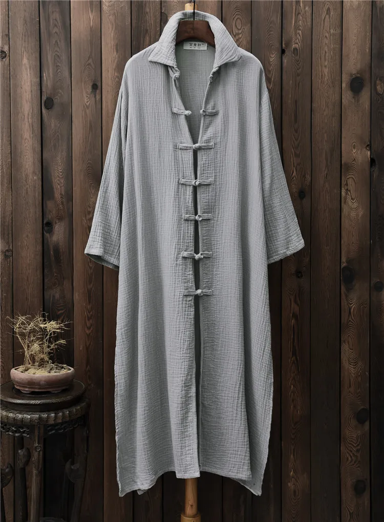 Весна-Осень, длинный кардиган в стиле ретро, хлопковая льняная рубашка, пальто, винтажная верхняя одежда, женские блузки с длинным рукавом