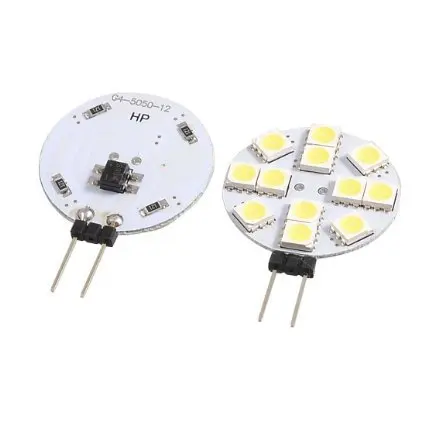 10 X G4 Ampoule светодиодный 5050 SMD 12 Светодиодный s lampe DC12V Blanc Chaud 360 градусов Замена галогенной лампы g4 Светодиодный g4 светильник Кукуруза