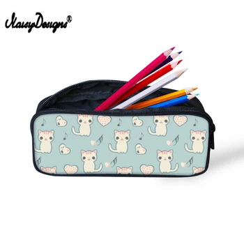 

Noisydesigns 3D Cartoon Women Cosmetic Cases Cat Pattern Print Make-up Casual School Students Girls Pencil Bags Kids Pencil Case