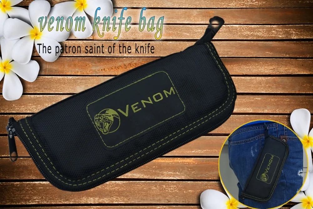 

New venom series folding knife bag knife set folding knife storage bag folding scabbard nylon storage bag DIY handmade