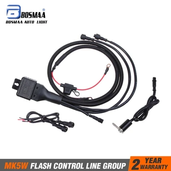 

1 set Bosmaa Flash Control Line Group Switch for automotive car work light spotlight flashlight with multi MODES
