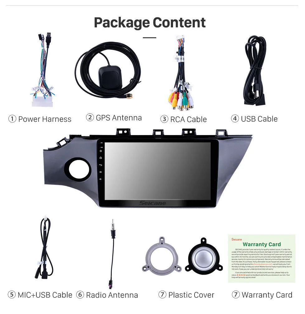 Sale Seicane 4G+32G Octa 8 core android 9.0 car multimedia palyer for kia k2 rio 2017 2018 car radio gps Support 4G WiFi USB RDS 15
