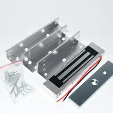 Электрический магнитный дверной замок со стеклянными деревянными дверными воротами с ZL кронштейном 180 кг 350lbs 12 В Электрический замок удерживающая сила