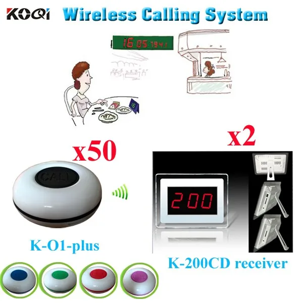 K-200CD+O1-plus 2+50 Restaurant Calling System