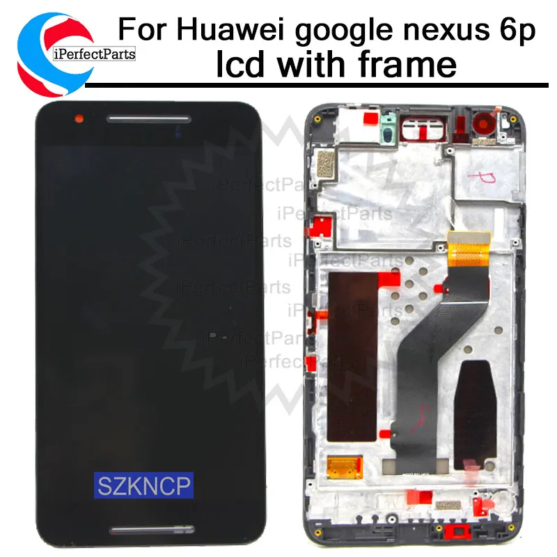 

100% Tested For Huawei Google Nexus 6P LCD Display Touch Screen Digitizer Assembly With Frame Replacement Parts +tools