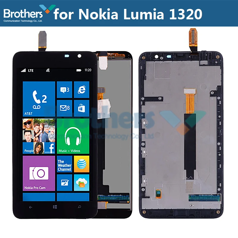 

Для Nokia Lumia 1320 Оригинальный ЖК-экран ЖК-дисплей для Nokia Lumia 1320 ЖК-сборка с рамкой сенсорный экран дигитайзер протестирован