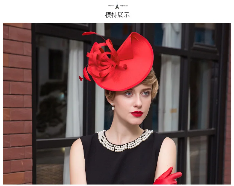 Fedora das Senhoras Formal do Casamento Fascinators Vermelho Pillbox Chapéu Kentucky Derby Chapéus Mulheres Verão Partido Fedora Chapeu Feminino B-8230 5 Fascinators Vermelho Fedora das Senhoras Formal Do