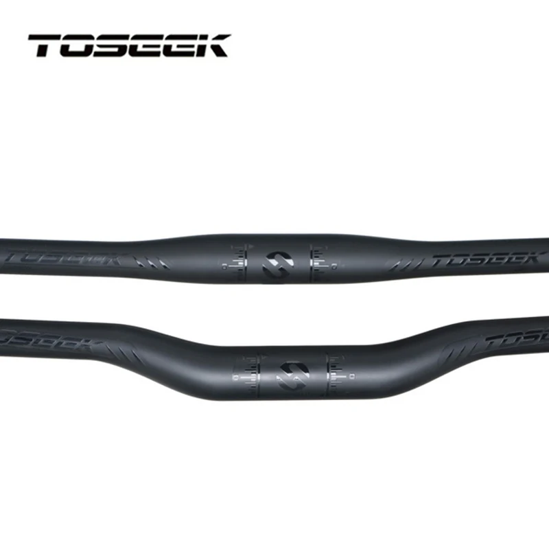 

TOSEEK Carbon Fiber Mountain Bike Handlebar Black MTB Bicycle Handlebars Rise/Flat 31.8*580/600/620/640/660/680/700/720mm