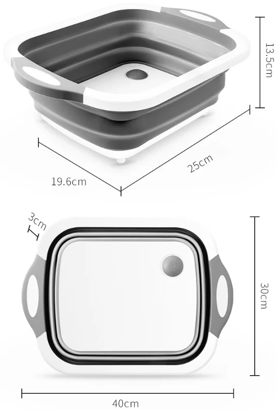 Складная корзина для слива овощей, корзина для мытья овощей, ситечко, складная тарелка для ванной, разделочная доска с сливной вилкой, разделочная доска
