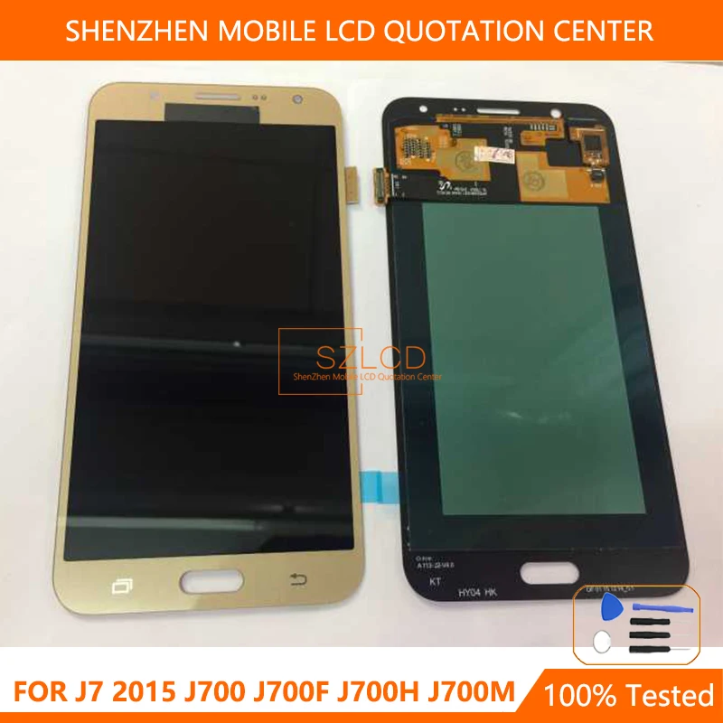 Оригинальный 5 ''SUPER AMOLED для SAMSUNG Galaxy J7 2015 J700 J700F J700H J700M ЖК-дисплей Дисплей