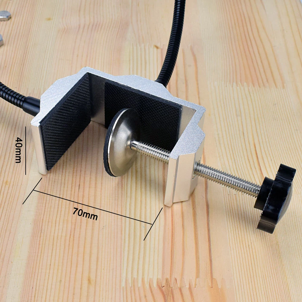 Newacalox 3x lupa usb led bancada vise