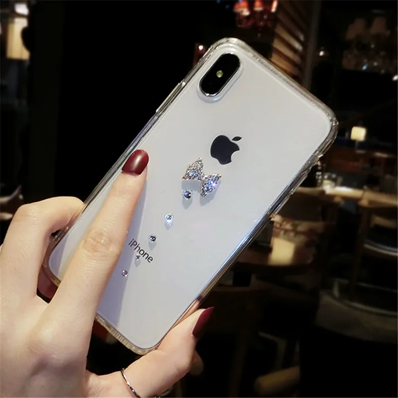 Дизайн с буквами DIY чехол для телефона для Iphone X Xs Max XR ювелирный 3D Блестящий чехол для телефона для Iphone 11 Pro MAX 6 7 8 6S PLUS 5 5S se