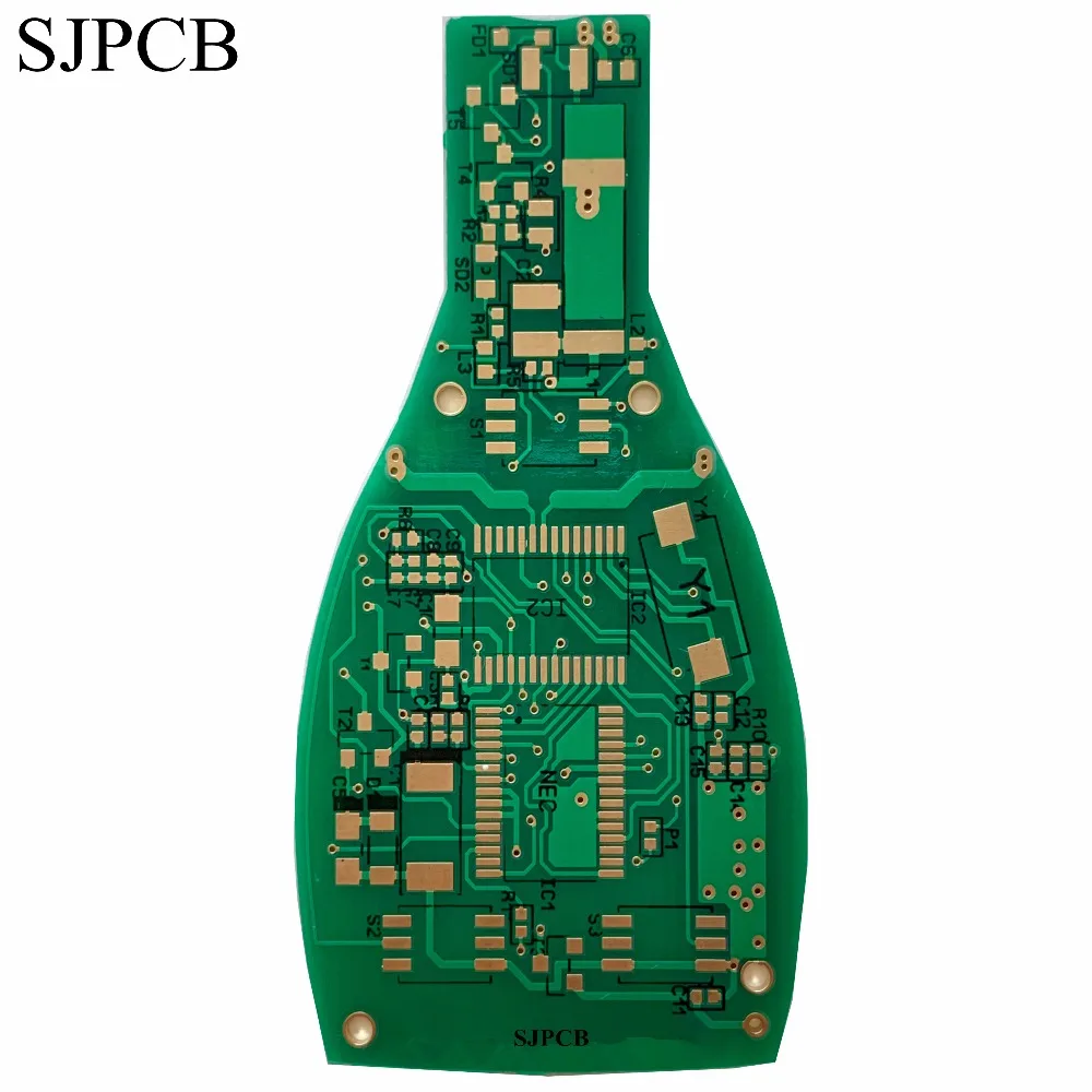 SJPCB бутылка пива особой формы печатная плата производитель погружения золото индивидуальные контур PCB игрушки или украшения электроники