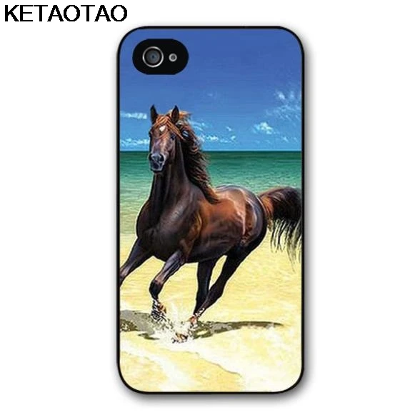 Чехлы для телефонов KETAOTAO Stampato Running Horse iPhone 4S 5C 5S 6S 7 8 Plus XR XS Max XS9 6 Чехол Мягкий ТПУ
