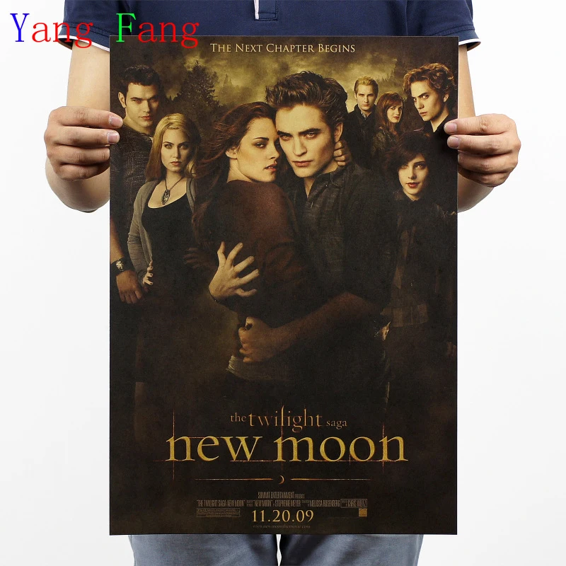 

51x35cm Fashion Twilight New Moon Painting Vintage Old Movie Poster Classic Wallpaper Home Decoration Wall Sticker Classic