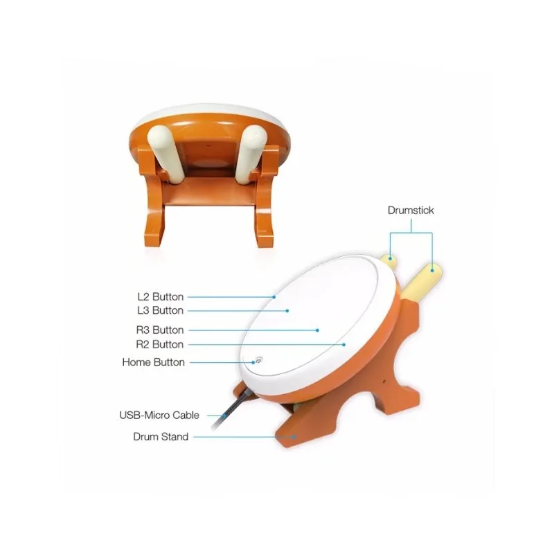 ДОБЕ Тайко ps4 барабана Тайко контроллер для Игровые приставки PS4/Slim/Pro Видео барабанных партий игровой контроллер игровые аксессуары Японии барабан
