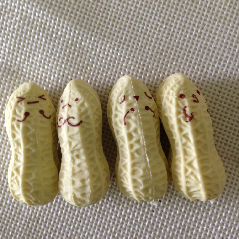 

4 pcs/set New Cute Kawaii Peanut Rubber Eraser Lovely Cartoon Smile Erasers Kids Student School stationery Supplies