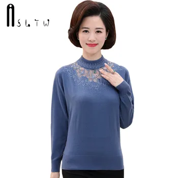 

ASLTW Plus Size Sweater Women New Long Sleeve Casaco Feminino Hollow Neck Women's Sweaters Basic Shirt Pullover