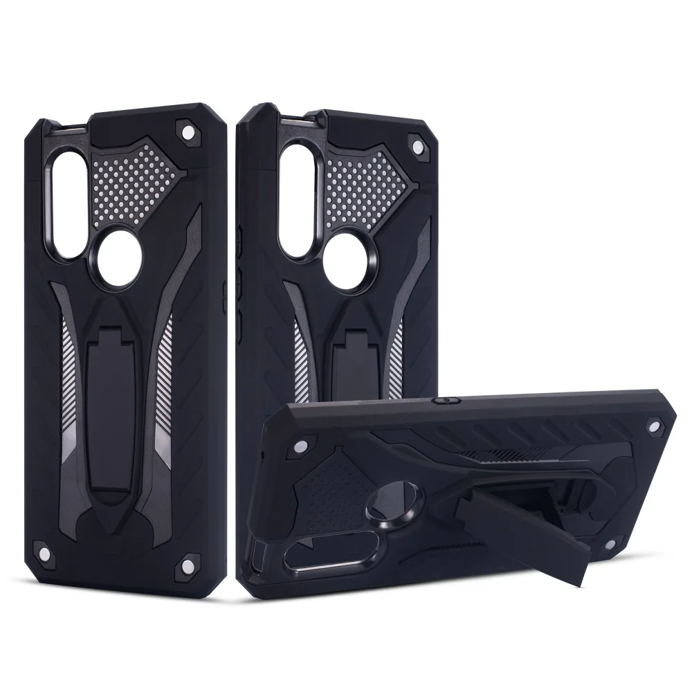 

Slim Hybrid Phone Case For Vivo V15 Tough Armor Silicone+PC Shockproof Back Cover For Vivo V15 Pro With Stand Coque