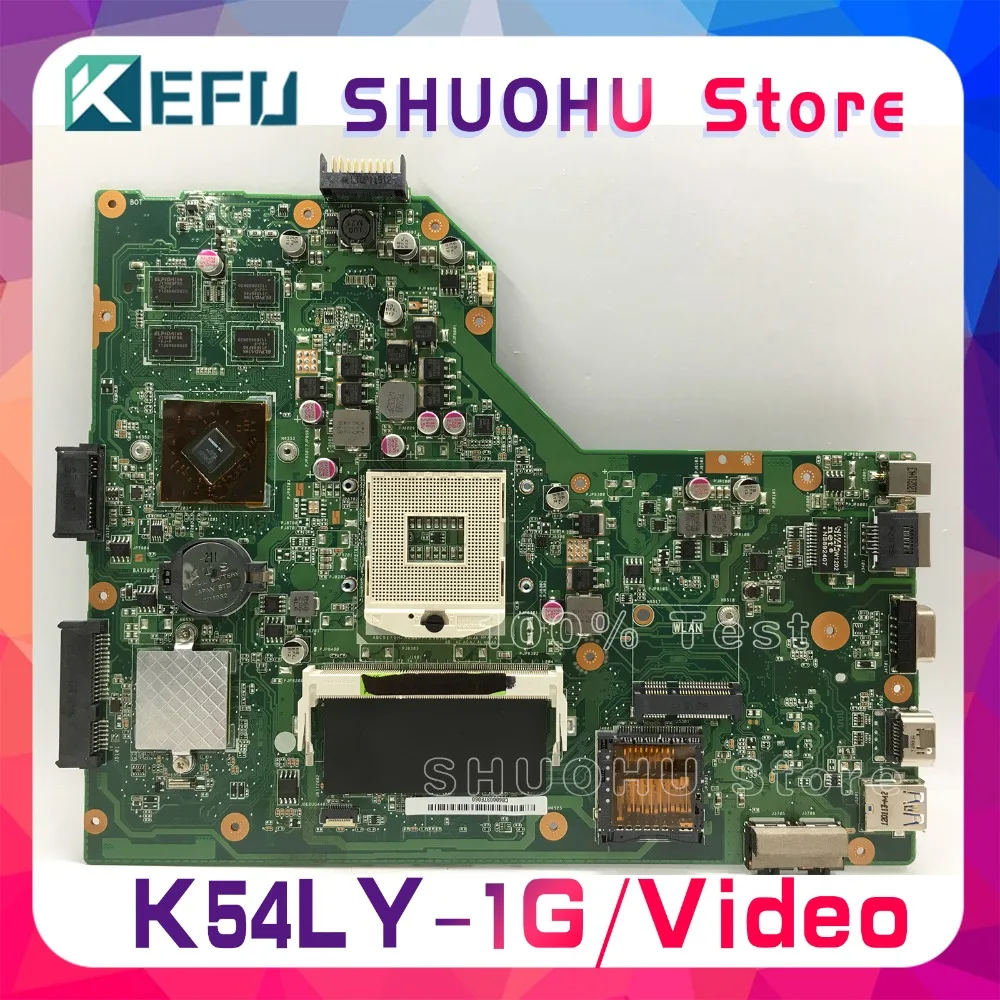 KEFU для ASUS K54LY K54HR X54H X54HR Rev. 2,0/2,1 1GB видео Материнская плата ноутбука протестирована работа оригинальная материнская плата