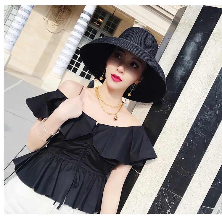 Audrey Hepburn Straw Hat Sunken 