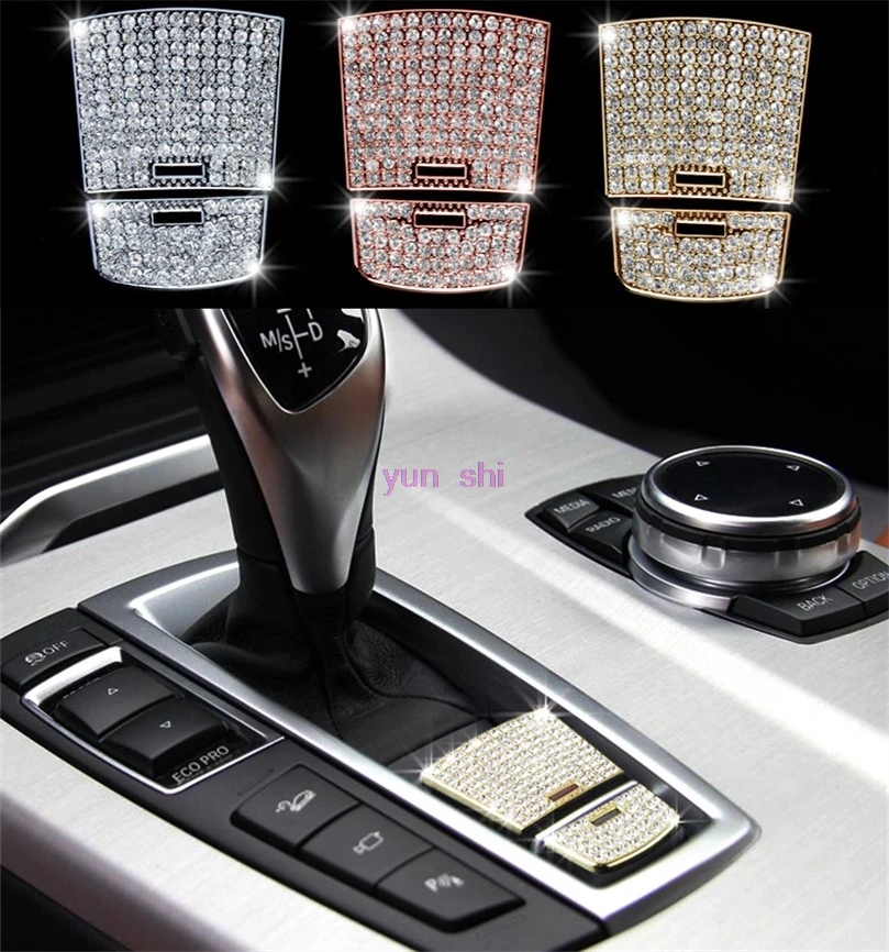 3 colors Car Handbrake Button Decoration Car-styling sticker Covers For BMW 5 5GT 6 7 Series X3 X4 X5 X6 525li .etc Accessories