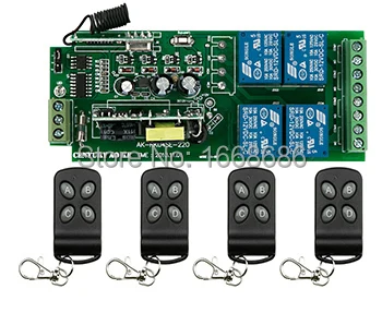 

2015 NEW HOT wide voltage AC 85V~250V RF 4 CH Wide Voltage Multi-Function Wireless Remote Control and Receiver smart chontroller